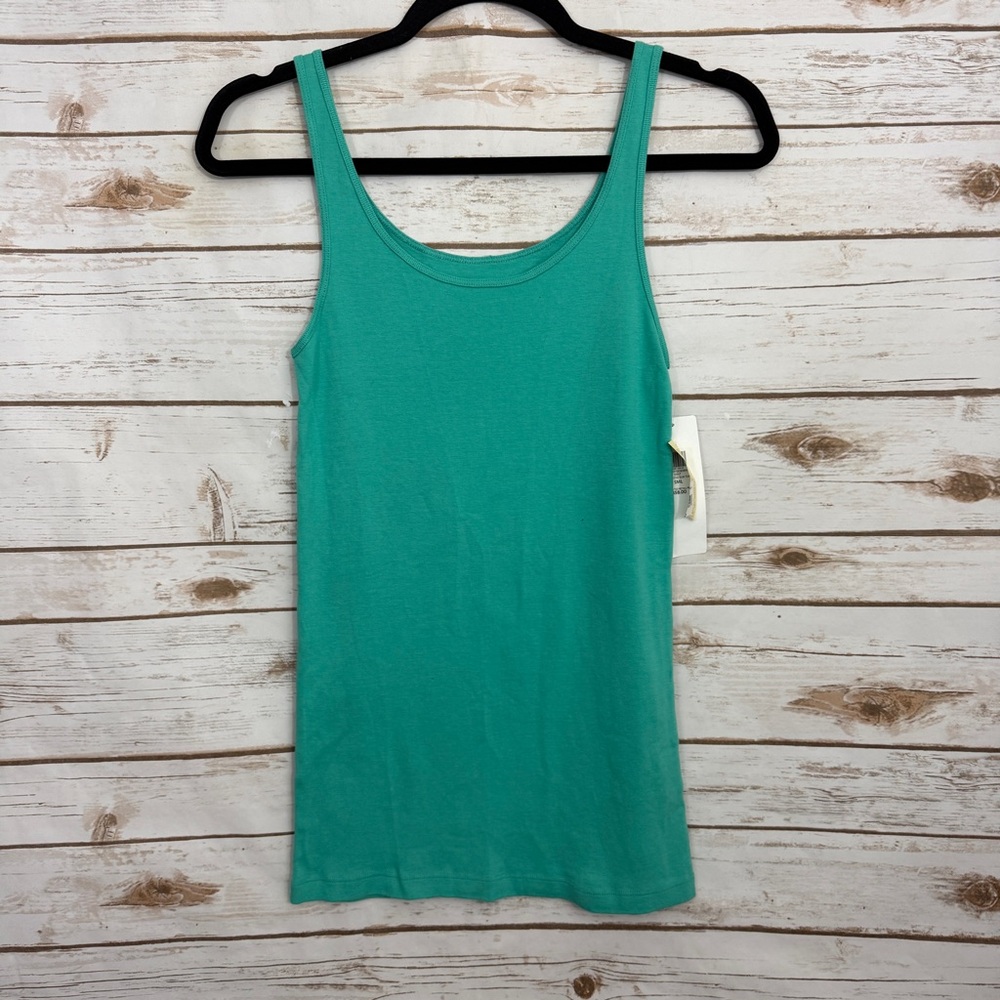 Eileen Fisher Teal Organic Cotton Tank Top Small NWT